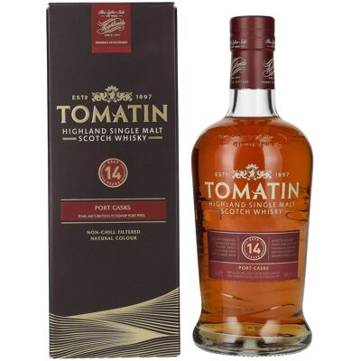 Tomatin Whisky Tomatin 14 Years Old PORT CASKS 46% Vol. 0,7l in geschenkverpakking Tomatin Whisky Tomatin 14 Years Old PORT CASKS 46% Vol. 0,7l in geschenkverpakking