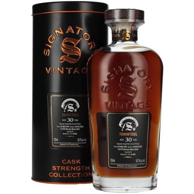Signatory Vintage TOMINTOUL 30 Years Old Cask Strength #6 1995 50,7% Vol. 0,7l in Tinbox Signatory Vintage TOMINTOUL 30 Years Old Cask Strength #6 1995 50,7% Vol. 0,7l in Tinbox