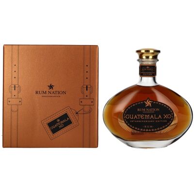 Rum Nation Guatemala XO 20th Anniversary Edition 40% Vol. 0,7l in geschenkverpakking Rum Nation Guatemala XO 20th Anniversary Edition 40% Vol. 0,7l in geschenkverpakking