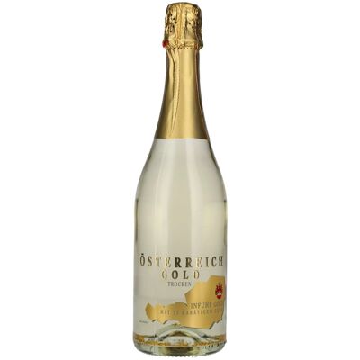 Wijn- en mousserende wijnkelder Inführ Österreich Gold - met 23 Karat Blattgold 9,5% Vol. 0,75l Wijn- en mousserende wijnkelder Inführ Österreich Gold - met 23 Karat Blattgold 9,5% Vol. 0,75l