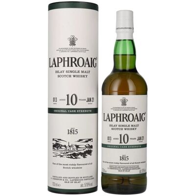 Laphroaig 10 Years Old Original Cask Strength Batch 13 57,9% Vol. 0,7l in geschenkverpakking Laphroaig 10 Years Old Original Cask Strength Batch 13 57,9% Vol. 0,7l in geschenkverpakking