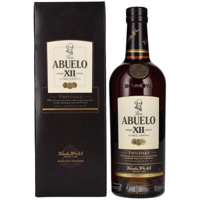 Ron Abuelo Añejo XII Años TWO OAKS Double Matured 40% Vol. 0,7l in geschenkverpakking Ron Abuelo Añejo XII Años TWO OAKS Double Matured 40% Vol. 0,7l in geschenkverpakking