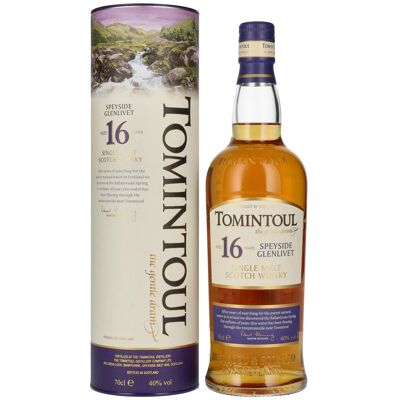Tomintoul 16 Years Old Single Malt Scotch Whisky 40% Vol. 0,7l in geschenkverpakking Tomintoul 16 Years Old Single Malt Scotch Whisky 40% Vol. 0,7l in geschenkverpakking