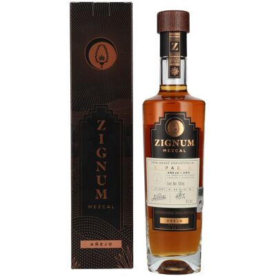 Zignum Mezcal Añejo 100% Agave Espadín 40% Vol. 0,7l in geschenkverpakking Zignum Mezcal Añejo 100% Agave Espadín 40% Vol. 0,7l in geschenkverpakking