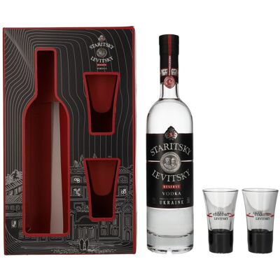 Staritsky & Levitsky Vodka Staritsky & Levitsky RESERVE Vodka 40% Vol. 0,5l in geschenkverpakking met 2 Bril Staritsky & Levitsky Vodka Staritsky & Levitsky RESERVE Vodka 40% Vol. 0,5l in geschenkverpakking met 2 Bril
