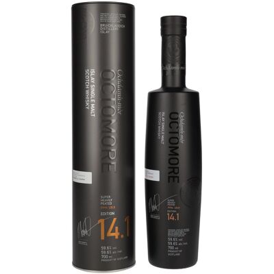 Octomore EDITION: 14.1 Super Heavily Peated Islay Single Malt 59,6% Vol. 0,7l in Tinbox Octomore EDITION: 14.1 Super Heavily Peated Islay Single Malt 59,6% Vol. 0,7l in Tinbox