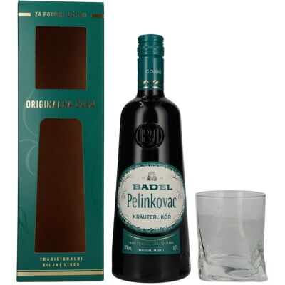 Badel Pelinkovac GORKI 31% Vol. 0,7l in geschenkverpakking met Glas Badel Pelinkovac GORKI 31% Vol. 0,7l in geschenkverpakking met Glas