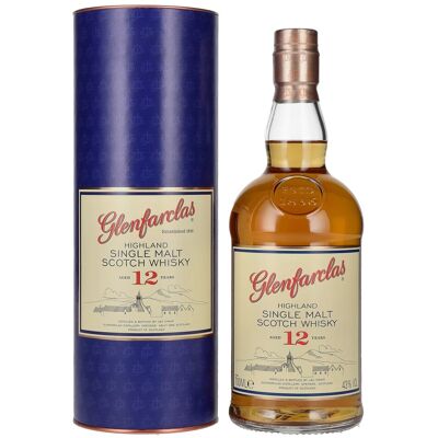 Glenfarclas 12 Years Old Highland Single Malt Scotch Whisky 43% Vol. 0,7l in geschenkverpakking Glenfarclas 12 Years Old Highland Single Malt Scotch Whisky 43% Vol. 0,7l in geschenkverpakking