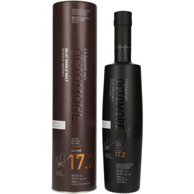 Octomore EDITION: 17.2 Super Heavily Peated Islay Single Malt Release 2026 59,5% Vol. 0,7l in Tinbox Octomore EDITION: 17.2 Super Heavily Peated Islay Single Malt Release 2026 59,5% Vol. 0,7l in Tinbox
