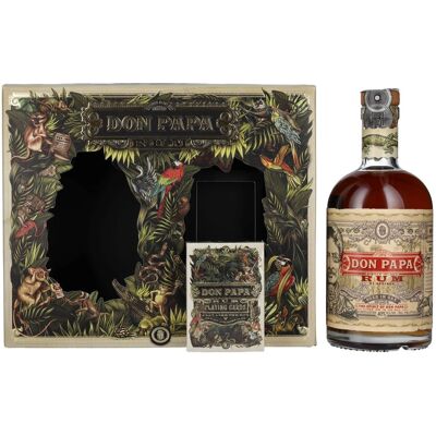 Don Papa 7 Years Old Single Island Rum 40% Vol. 0,7l in geschenkverpakking met Spielkarten Don Papa 7 Years Old Single Island Rum 40% Vol. 0,7l in geschenkverpakking met Spielkarten