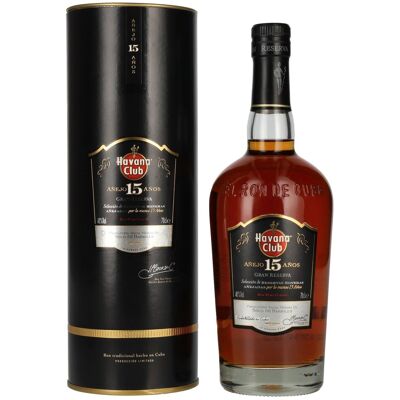 Havana Club Gran Reserva Añejo 15 Años 40% Vol. 0,7l in geschenkverpakking Havana Club Gran Reserva Añejo 15 Años 40% Vol. 0,7l in geschenkverpakking