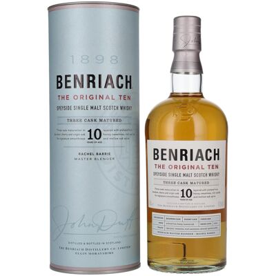 Benriach THE ORIGINAL TEN Single Malt Three Cask Matured 43% Vol. 0,7l in geschenkverpakking Benriach THE ORIGINAL TEN Single Malt Three Cask Matured 43% Vol. 0,7l in geschenkverpakking