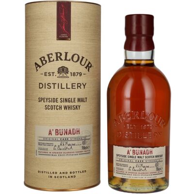 Aberlour A'BUNADH Original Cask Strength Batch No. 81 61,6% Vol. 0,7l in geschenkverpakking Aberlour A'BUNADH Original Cask Strength Batch No. 81 61,6% Vol. 0,7l in geschenkverpakking