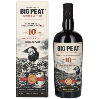 Douglas Laing BIG PEAT 10 Years Old Red Wine Cask The Winter Edition 2026 48% Vol. 0,7l in geschenkverpakking Douglas Laing BIG PEAT 10 Years Old Red Wine Cask The Winter Edition 2026 48% Vol. 0,7l in geschenkverpakking
