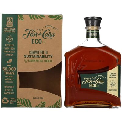 Flor de Caña ECO Rum 40% Vol. 0,7l in geschenkverpakking Flor de Caña ECO Rum 40% Vol. 0,7l in geschenkverpakking
