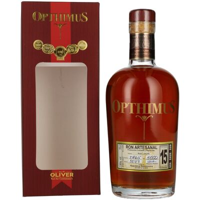 Opthimus Ron Opthimus 15 Sistema Solera Res Laude 38% Vol. 0,7l in geschenkverpakking Opthimus Ron Opthimus 15 Sistema Solera Res Laude 38% Vol. 0,7l in geschenkverpakking