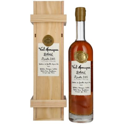 Vieil Armagnac Delord Vintage Récolte 2005 40% Vol. 0,7l in Holzkiste Vieil Armagnac Delord Vintage Récolte 2005 40% Vol. 0,7l in Holzkiste