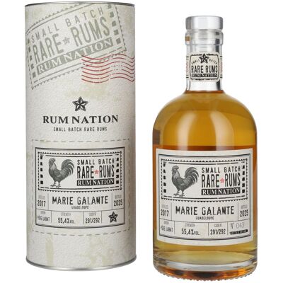 Rum Nation Rare Rums MARIE GALANTE Guadeloupe 2017/2025 55,4% Vol. 0,7l in geschenkverpakking Rum Nation Rare Rums MARIE GALANTE Guadeloupe 2017/2025 55,4% Vol. 0,7l in geschenkverpakking