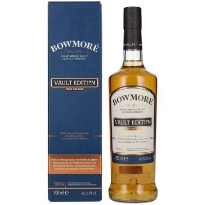 Bowmore VAULT EDITION Atlantic Sea Salt FIRST RELEASE 51,5% Vol. 0,7l in geschenkverpakking Bowmore VAULT EDITION Atlantic Sea Salt FIRST RELEASE 51,5% Vol. 0,7l in geschenkverpakking