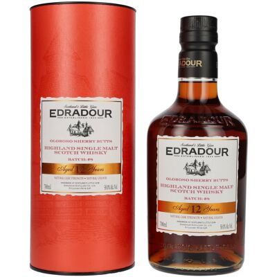 Edradour Whisky Edradour 12 Years Old Oloroso Sherry Single Malt Whisky Natural Cask Strength #8 58% Vol. 0,7l in geschenkverpakking Edradour Whisky Edradour 12 Years Old Oloroso Sherry Single Malt Whisky Natural Cask Strength #8 58% Vol. 0,7l in geschenkverpakking