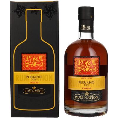 Rum Nation Peruano 8 Years Old Rum Limited Edition 42% Vol. 0,7l in geschenkverpakking Rum Nation Peruano 8 Years Old Rum Limited Edition 42% Vol. 0,7l in geschenkverpakking