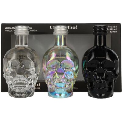 Crystal Head Wodka Crystal Head Vodka Set 40% Vol. 3x0,05l in geschenkverpakking Crystal Head Wodka Crystal Head Vodka Set 40% Vol. 3x0,05l in geschenkverpakking