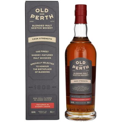 Old Perth Cask Strength Blended Malt Scotch Whisky Sherry Casks 58,6% Vol. 0,7l in geschenkverpakking Old Perth Cask Strength Blended Malt Scotch Whisky Sherry Casks 58,6% Vol. 0,7l in geschenkverpakking