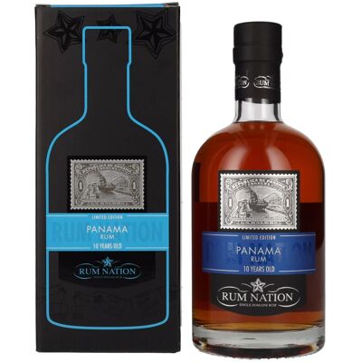 Rum Nation Panama 10 Years Old Limited Edition 40% Vol. 0,7l in geschenkverpakking Rum Nation Panama 10 Years Old Limited Edition 40% Vol. 0,7l in geschenkverpakking