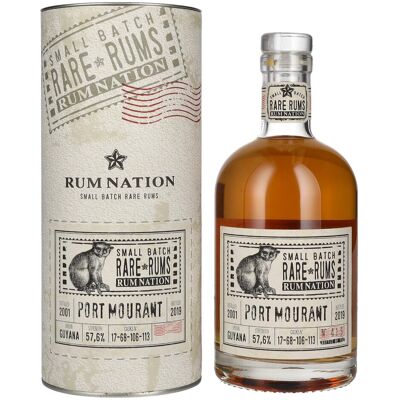 Rum Nation Rare Rum Port Mourant 2001/2019 57,6% Vol. 0,7l in geschenkverpakking Rum Nation Rare Rum Port Mourant 2001/2019 57,6% Vol. 0,7l in geschenkverpakking