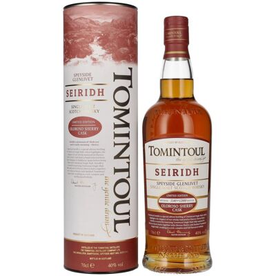 Tomintoul SEIRIDH Speyside Glenlivet OLOROSO SHERRY CASK Limited Edition 40% Vol. 0,7l in geschenkverpakking Tomintoul SEIRIDH Speyside Glenlivet OLOROSO SHERRY CASK Limited Edition 40% Vol. 0,7l in geschenkverpakking