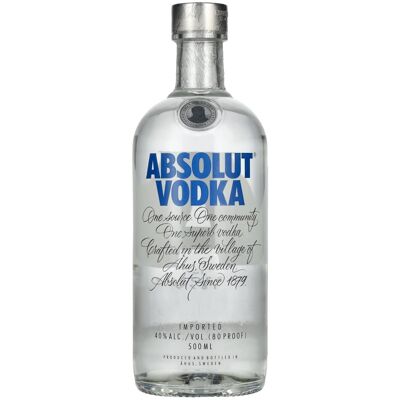 Absolut Wodka Absolut Vodka 40% Vol. 0,5l Absolut Wodka Absolut Vodka 40% Vol. 0,5l