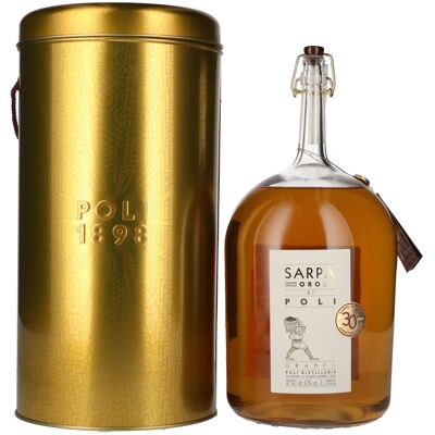 Poli Grappa & Gedistilleerd Poli Grappa Sarpa Oro di Poli 40% Vol. 3l in Tinbox Poli Grappa & Gedistilleerd Poli Grappa Sarpa Oro di Poli 40% Vol. 3l in Tinbox