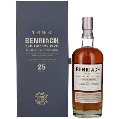 Benriach THE TWENTY FIVE Single Malt Four Cask Matured 46% Vol. 0,7l in geschenkverpakking Benriach THE TWENTY FIVE Single Malt Four Cask Matured 46% Vol. 0,7l in geschenkverpakking