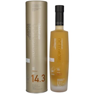 Octomore EDITION: 14.3 Super Heavily Peated Islay Single Malt 61,4% Vol. 0,7l in Tinbox Octomore EDITION: 14.3 Super Heavily Peated Islay Single Malt 61,4% Vol. 0,7l in Tinbox