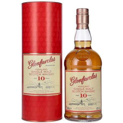 Glenfarclas 10 Years Old Highland Single Malt Scotch Whisky 40% Vol. 0,7l in geschenkverpakking Glenfarclas 10 Years Old Highland Single Malt Scotch Whisky 40% Vol. 0,7l in geschenkverpakking