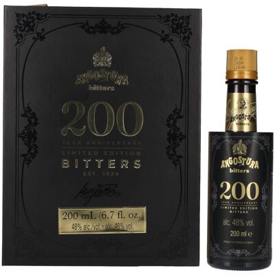 Angostura Bitters 200 Year Anniversary Limited Edition 48% Vol. 0,2l in geschenkverpakking Angostura Bitters 200 Year Anniversary Limited Edition 48% Vol. 0,2l in geschenkverpakking