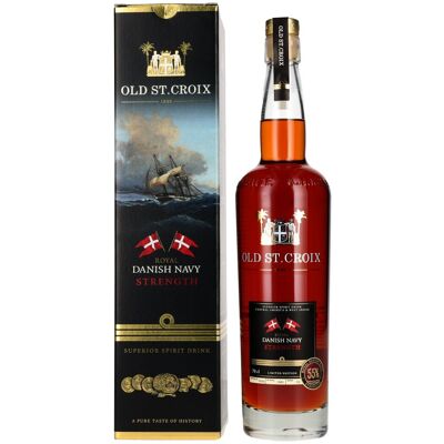 Old St. Croix A.H. Riise Royal DANISH NAVY STRENGTH Superior Spirit Drink 55% Vol. 0,7l in geschenkverpakking Old St. Croix A.H. Riise Royal DANISH NAVY STRENGTH Superior Spirit Drink 55% Vol. 0,7l in geschenkverpakking