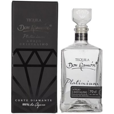 Don Ramón Tequila & Mezcal Don Ramón Platinum Añejo Cristalino 100% Agave 35% Vol. 0,7l in geschenkverpakking Don Ramón Tequila & Mezcal Don Ramón Platinum Añejo Cristalino 100% Agave 35% Vol. 0,7l in geschenkverpakking