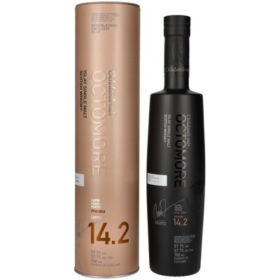 Octomore EDITION: 14.2 Super Heavily Peated Islay Single Malt 57,7% Vol. 0,7l in Tinbox Octomore EDITION: 14.2 Super Heavily Peated Islay Single Malt 57,7% Vol. 0,7l in Tinbox