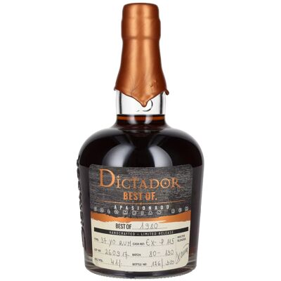 Dictador rum Dictador BEST OF 1980 APASIONADO Colombian Rum 37YO/260917/EX-P115 41% Vol. 0,7l Dictador rum Dictador BEST OF 1980 APASIONADO Colombian Rum 37YO/260917/EX-P115 41% Vol. 0,7l