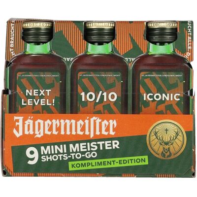 Jägermeister 9-JägerPack Kompliment Edition 35% Vol. 9x0,02l Jägermeister 9-JägerPack Kompliment Edition 35% Vol. 9x0,02l