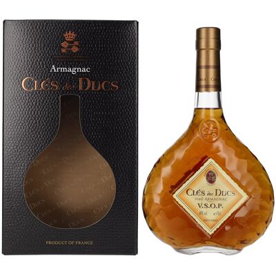 Clés des Ducs Vieil Armagnac V.S.O.P. 40% Vol. 0,7l in geschenkverpakking Clés des Ducs Vieil Armagnac V.S.O.P. 40% Vol. 0,7l in geschenkverpakking