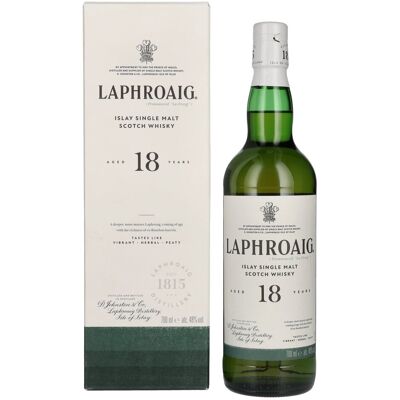 Laphroaig 18 Years Old Islay Single Malt Scotch Whisky 48% Vol. 0,7l in geschenkverpakking Laphroaig 18 Years Old Islay Single Malt Scotch Whisky 48% Vol. 0,7l in geschenkverpakking