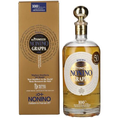 Nonino Grappa Monovitigno il Prosecco in Barriques 41% Vol. 0,7l in geschenkverpakking Nonino Grappa Monovitigno il Prosecco in Barriques 41% Vol. 0,7l in geschenkverpakking