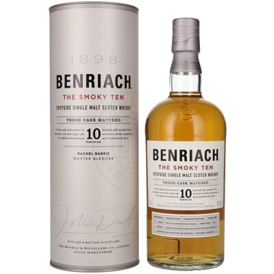 Benriach THE SMOKY TEN Three Cask Matured Speyside Single Malt 46% Vol. 0,7l in geschenkverpakking Benriach THE SMOKY TEN Three Cask Matured Speyside Single Malt 46% Vol. 0,7l in geschenkverpakking