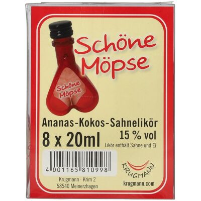 Schöne Möpse Ananas-Kokos Sahnelikör 15% Vol. 8x0,02l PET Schöne Möpse Ananas-Kokos Sahnelikör 15% Vol. 8x0,02l PET