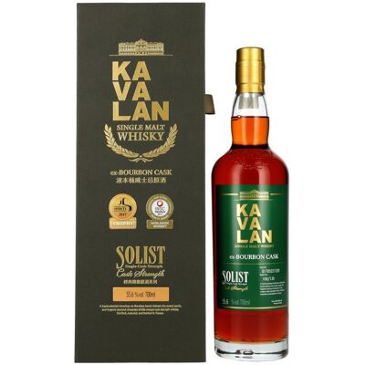 Kavalan Whisky Kavalan SOLIST Single Malt Whisky ex-Bourbon Cask 55,6% Vol. 0,7l in geschenkverpakking Kavalan Whisky Kavalan SOLIST Single Malt Whisky ex-Bourbon Cask 55,6% Vol. 0,7l in geschenkverpakking
