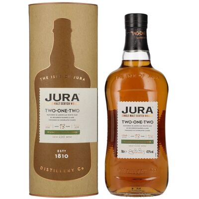 Jura 13 Years Old TWO ONE TWO Single Malt Scotch Whisky 47,5% Vol. 0,7l in geschenkverpakking Jura 13 Years Old TWO ONE TWO Single Malt Scotch Whisky 47,5% Vol. 0,7l in geschenkverpakking