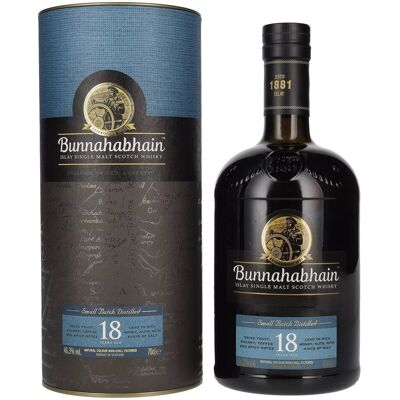 Bunnahabhain 18 Years Old Islay Single Malt Scotch Whisky 46,3% Vol. 0,7l in geschenkverpakking Bunnahabhain 18 Years Old Islay Single Malt Scotch Whisky 46,3% Vol. 0,7l in geschenkverpakking