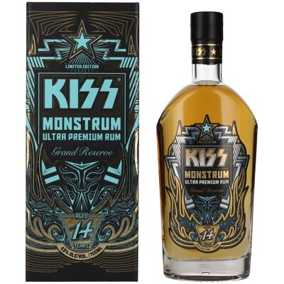 Kiss Monstrum 14 Years Old Ultra Premium Rum 43% Vol. 0,7l in geschenkverpakking Kiss Monstrum 14 Years Old Ultra Premium Rum 43% Vol. 0,7l in geschenkverpakking